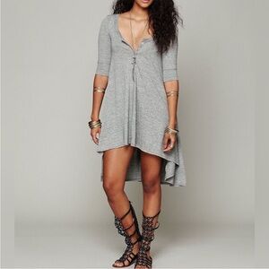 Free People Elegant Gray High-Low Dress